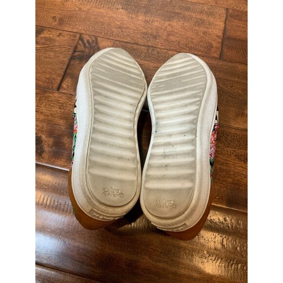 Coach C103 Multicolor Floral | Black & White Animal Print Slip On Flats, Size 8 - Picture 8 of 10